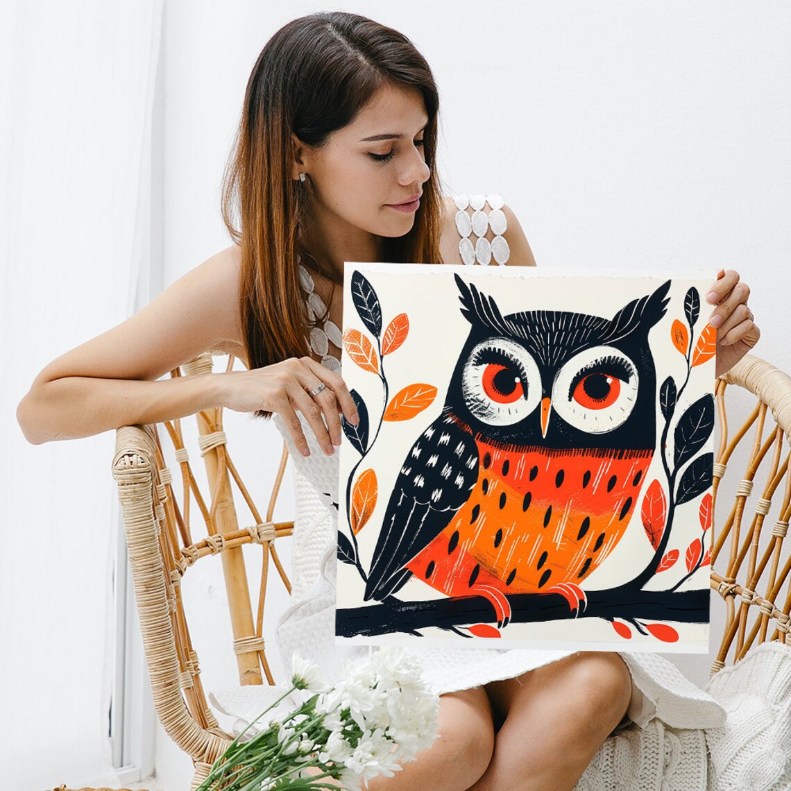 Owl Wisdom Wall Art Print, Whimsical Nature Decor - Image 3