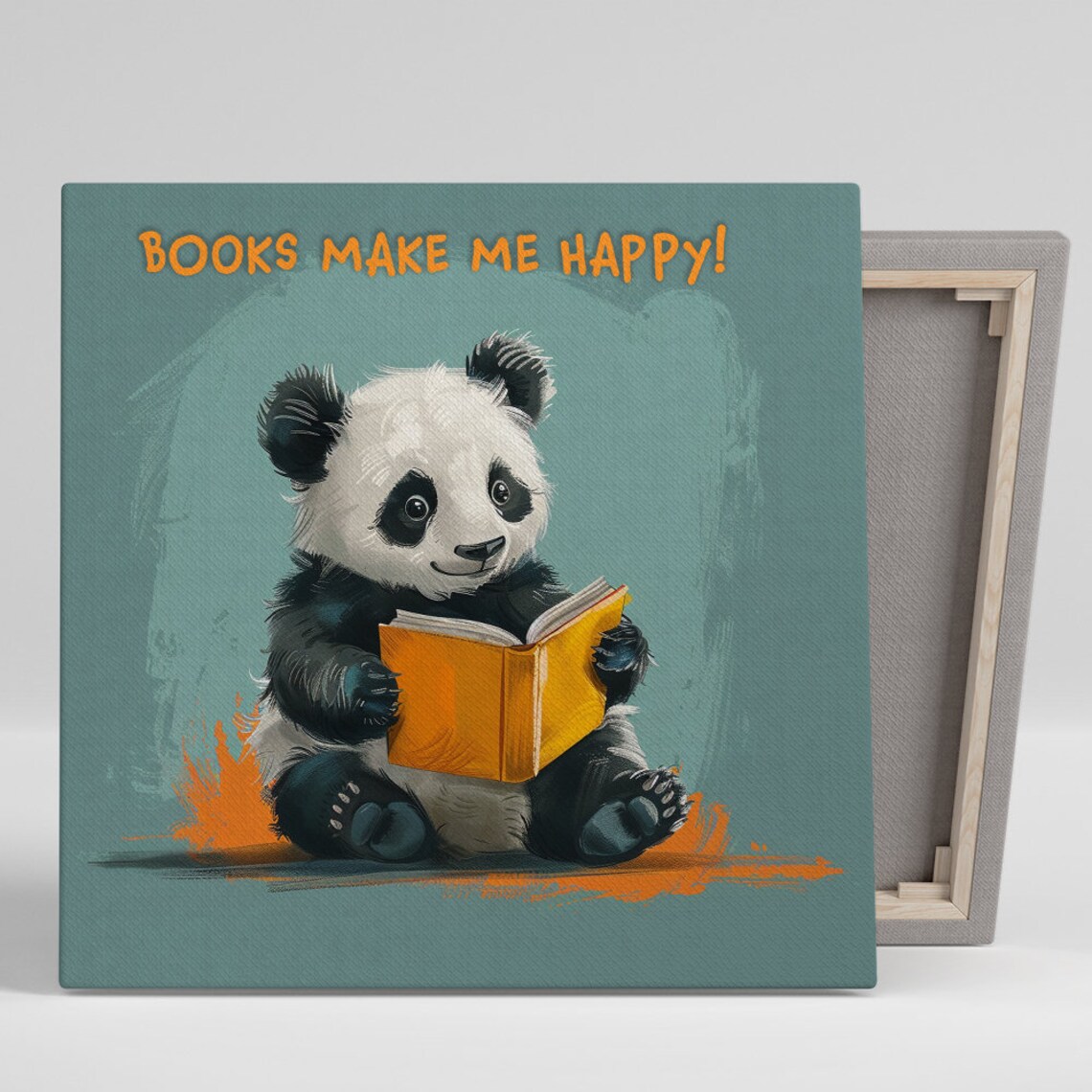 Panda Joy Whimsical Animal Art Print, Children's Room