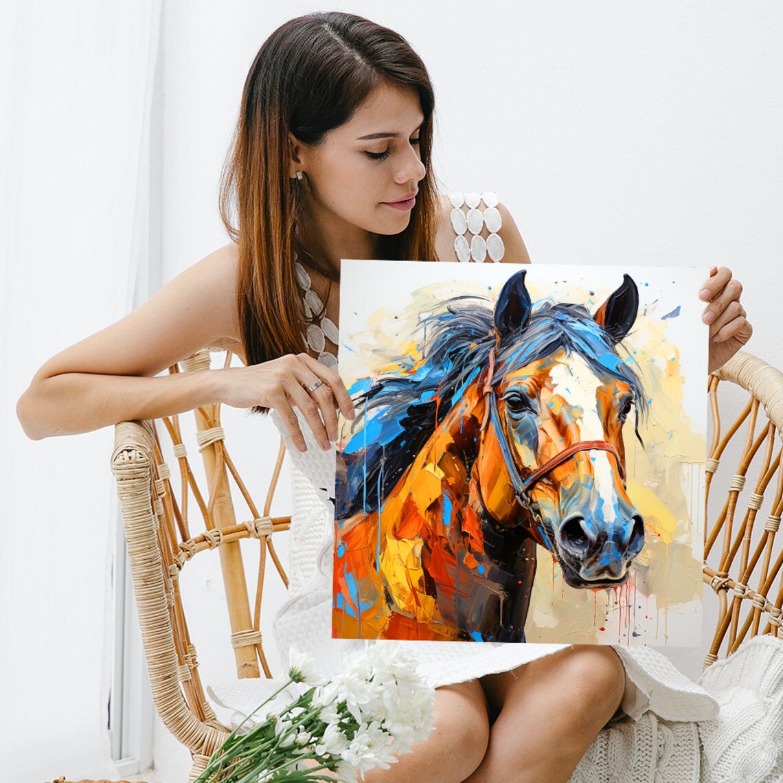 Horse Expressionism Art Print, Contemporary Abstract - Image 3