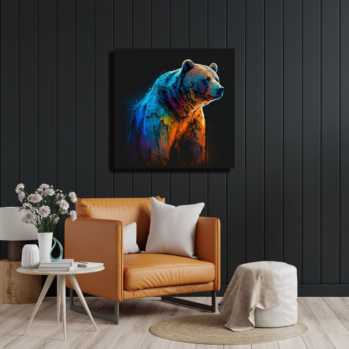Bear Wildlife Art Poster, Forest Animal Wall Decor - Image 3
