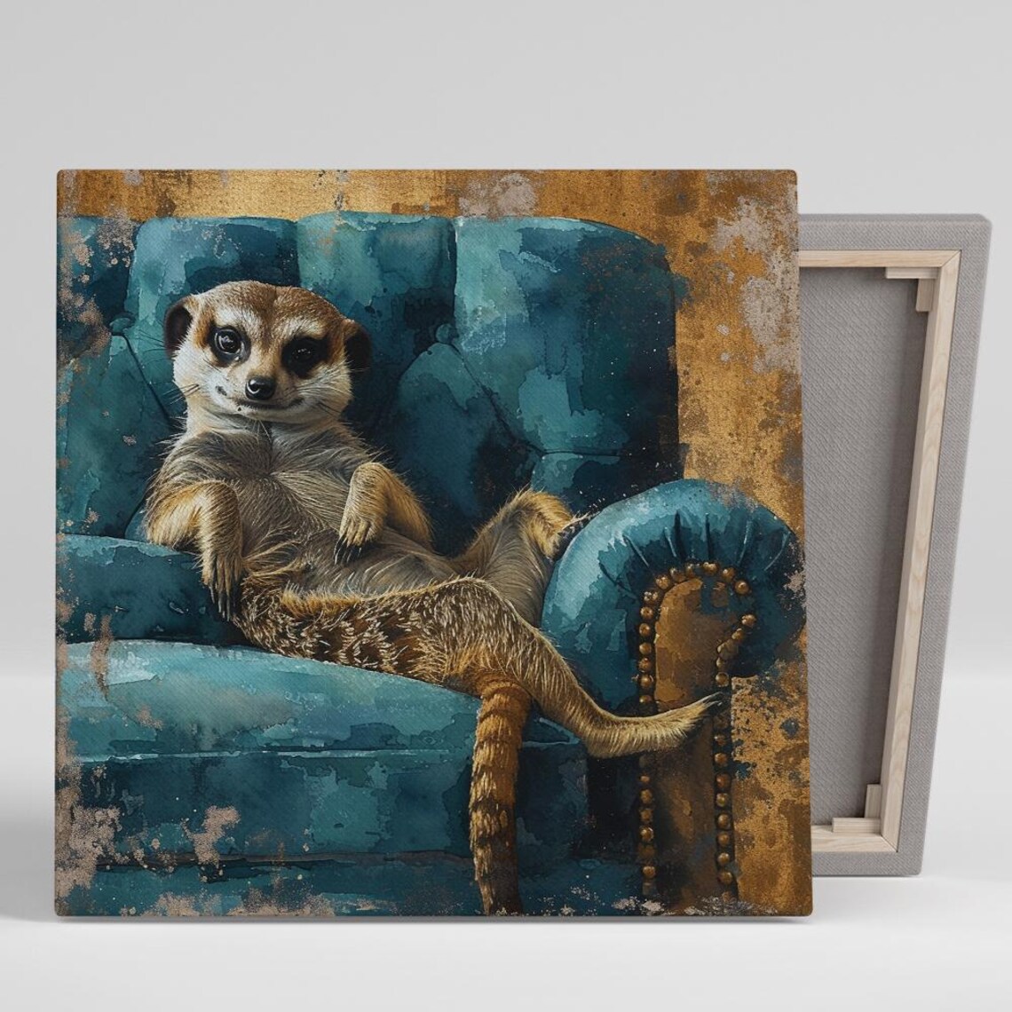 Meerkat Whimsical Bohemian Glam Wall Art Print