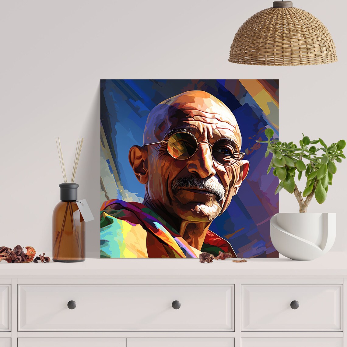 Gandhi Inspirational Wall Art Print, Motivational Decor - Image 2