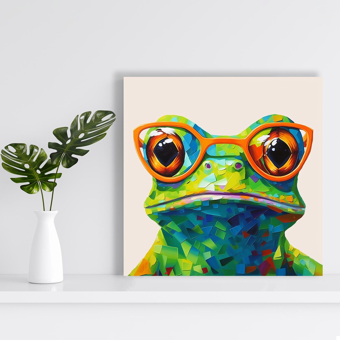 Funky Frog Vision Pop Art Poster, Whimsical Decor - Image 2
