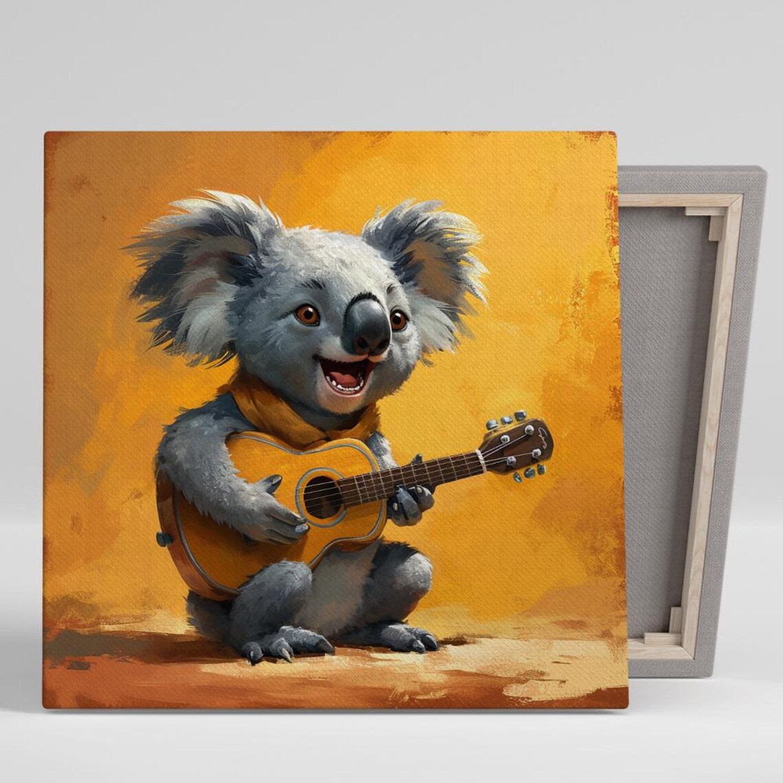 Koala Serenade Whimsical Animal Art Print for Kids