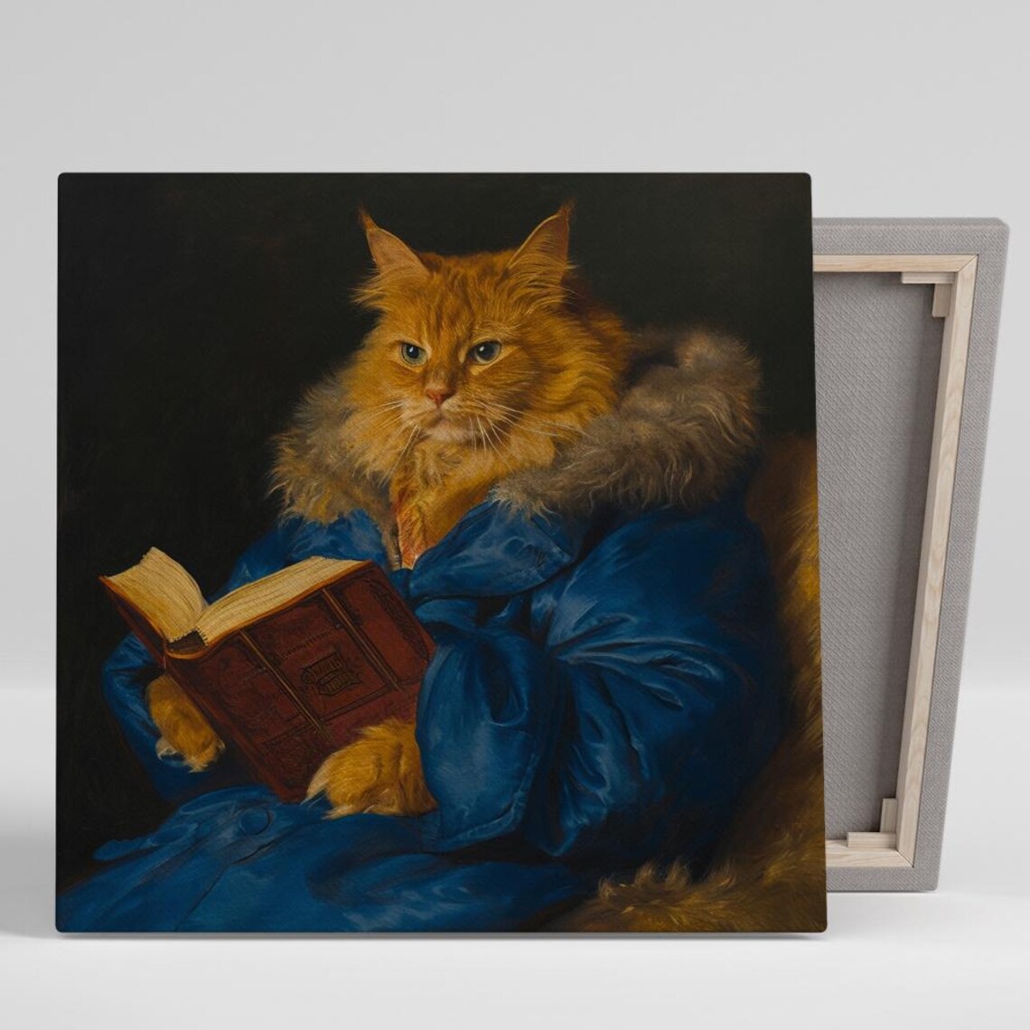 Cat Literature Poster, Classic Whimsical Decor