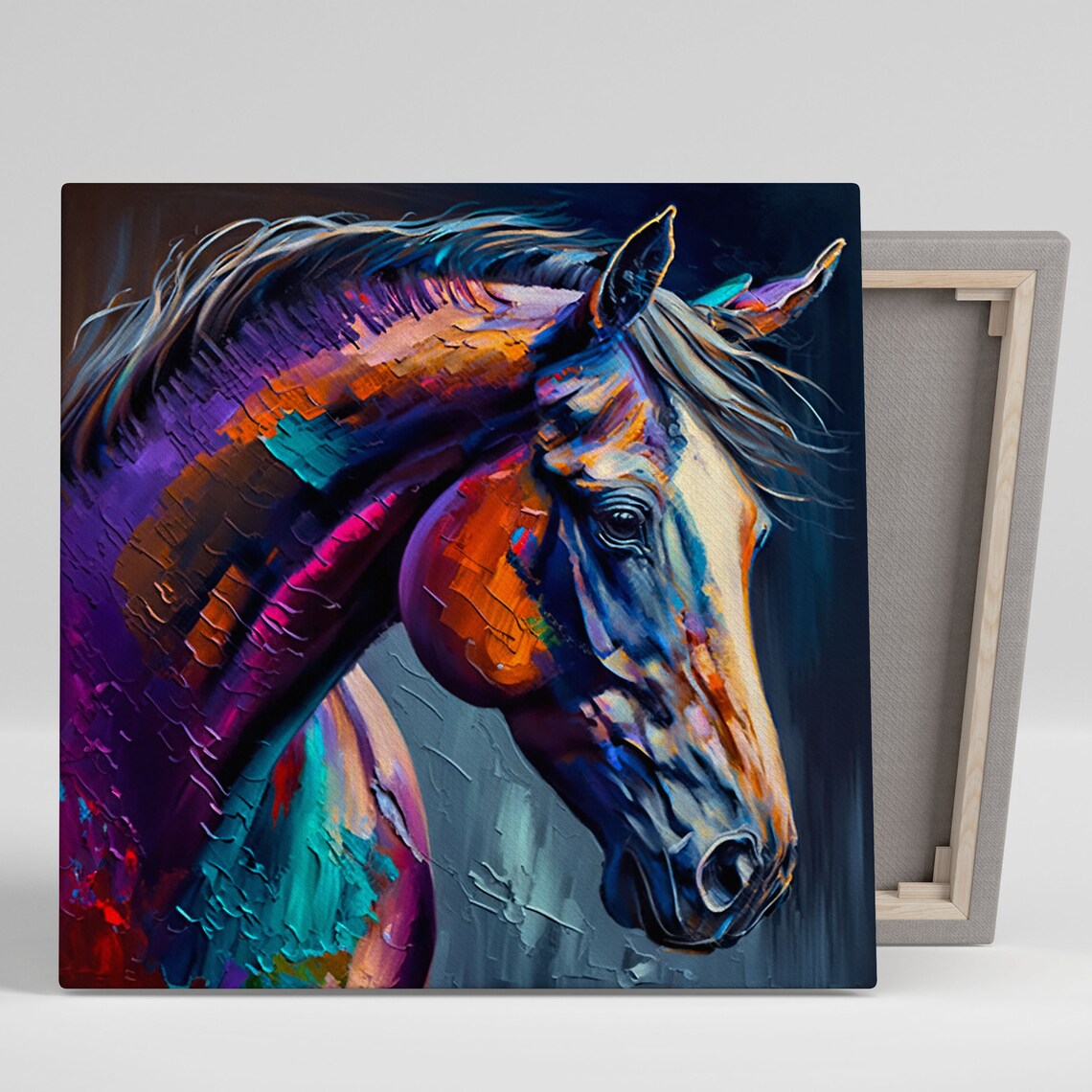 White Horse Wall Art Print, Living Room Bedroom Decor