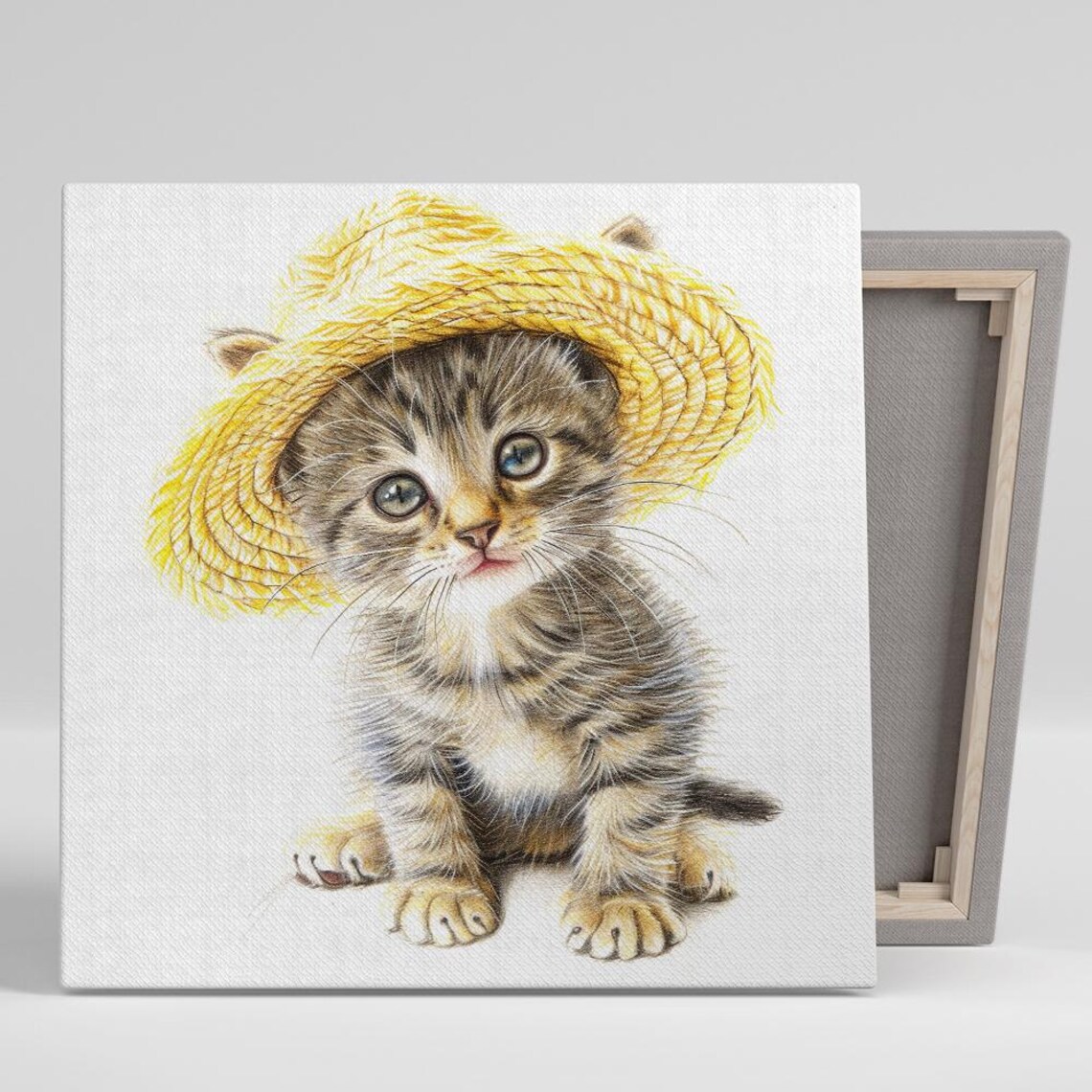 Sunshine Kitten Nursery Wall Art Print, Whimsical Decor