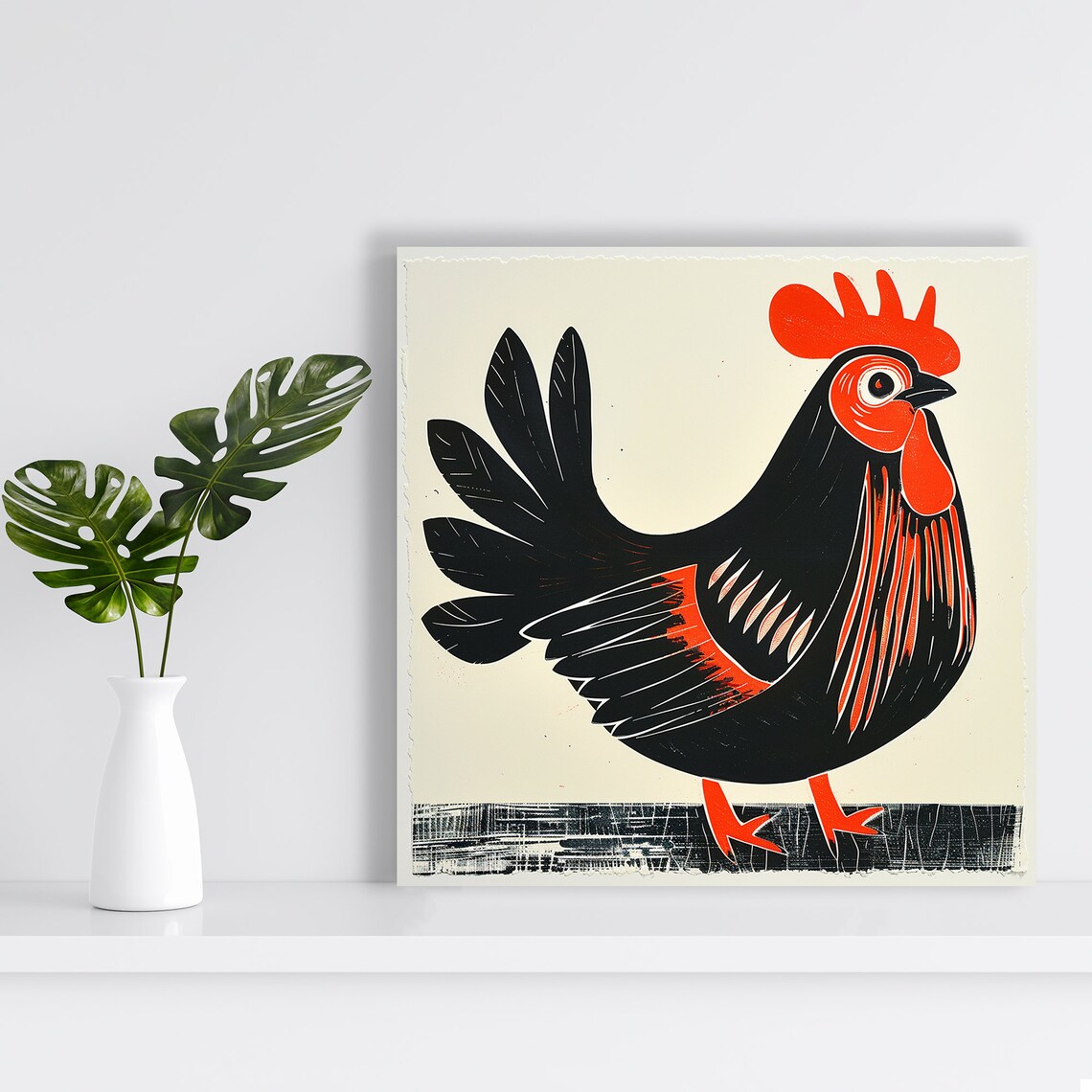 Rustic Rooster Weathervane, Farmhouse Wall Art Print - Image 2