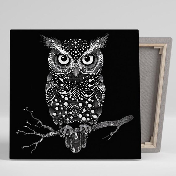 Owl Wisdom Art Print, Contemporary Whimsical Decor