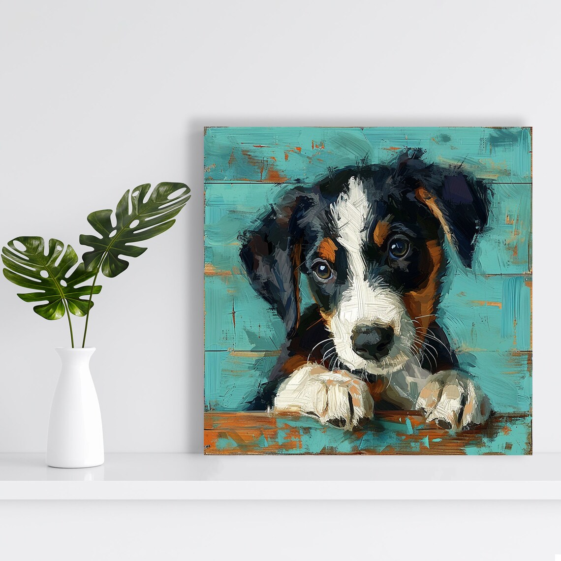 Bernese Mountain Dog Art Print, Whimsical Decor - Image 2