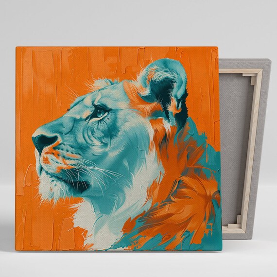 Regal Lion Fusion Contemporary Animal Art Print