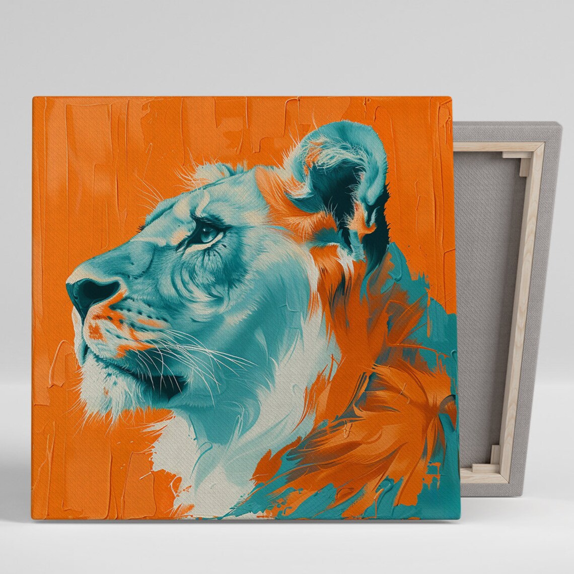 Regal Lion Fusion Contemporary Animal Art Print