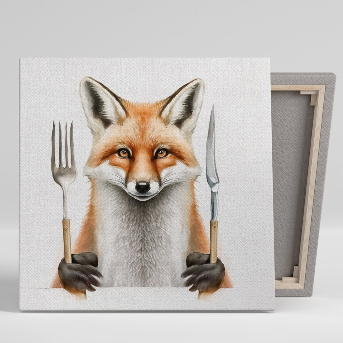 Culinary Fox Contemporary Animal Wall Art Print
