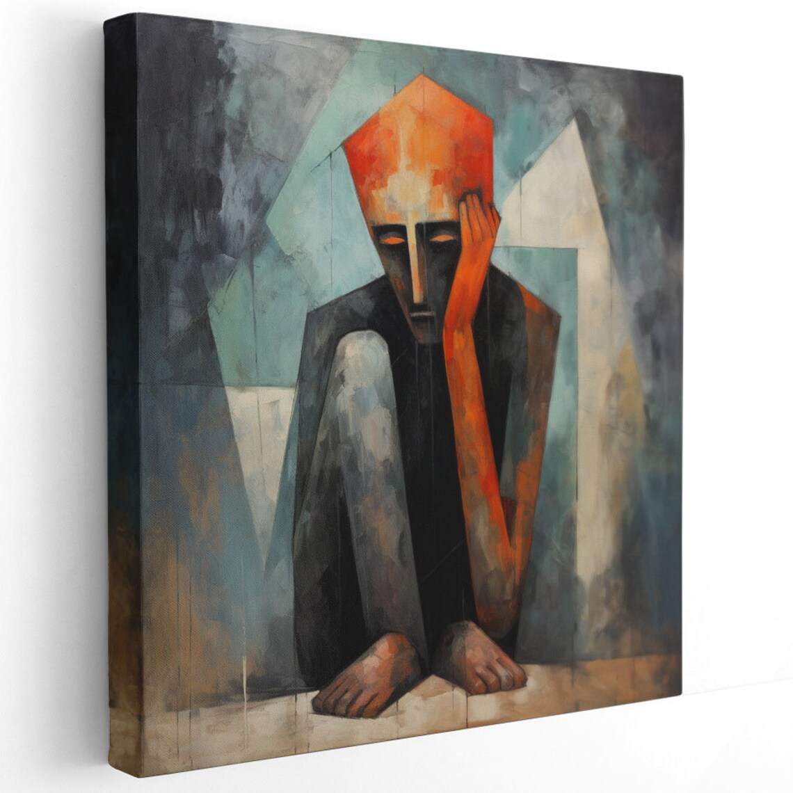 Abstract Face Art Print, Modern Whimsical Decor - Image 2