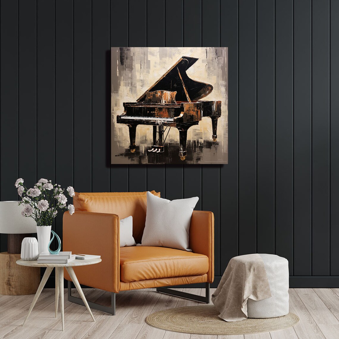 Grand Piano Wall Art Print, Modern Music Decor - Image 4