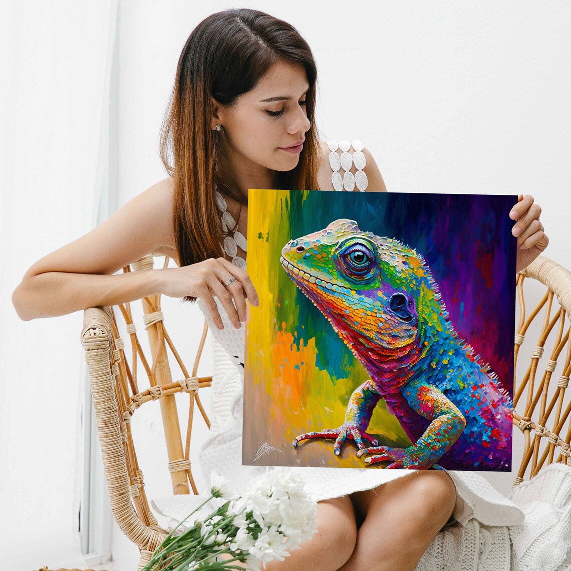 Colorful Lizard Wall Art Print, Exotic Decor - Image 5