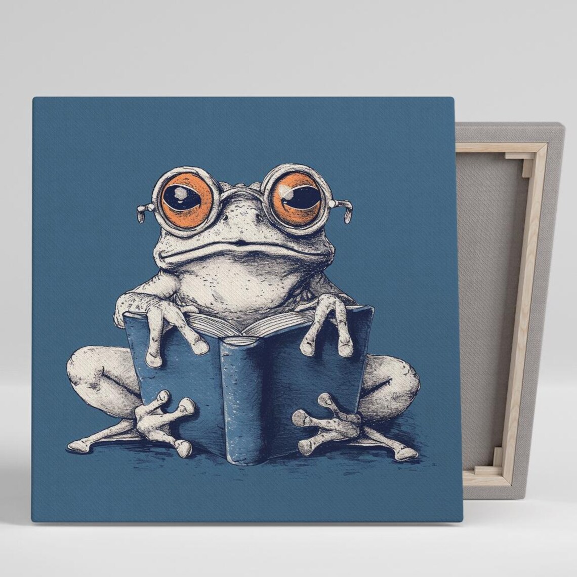 Frog Scholar, Whimsical Animal Contemporary Art Print