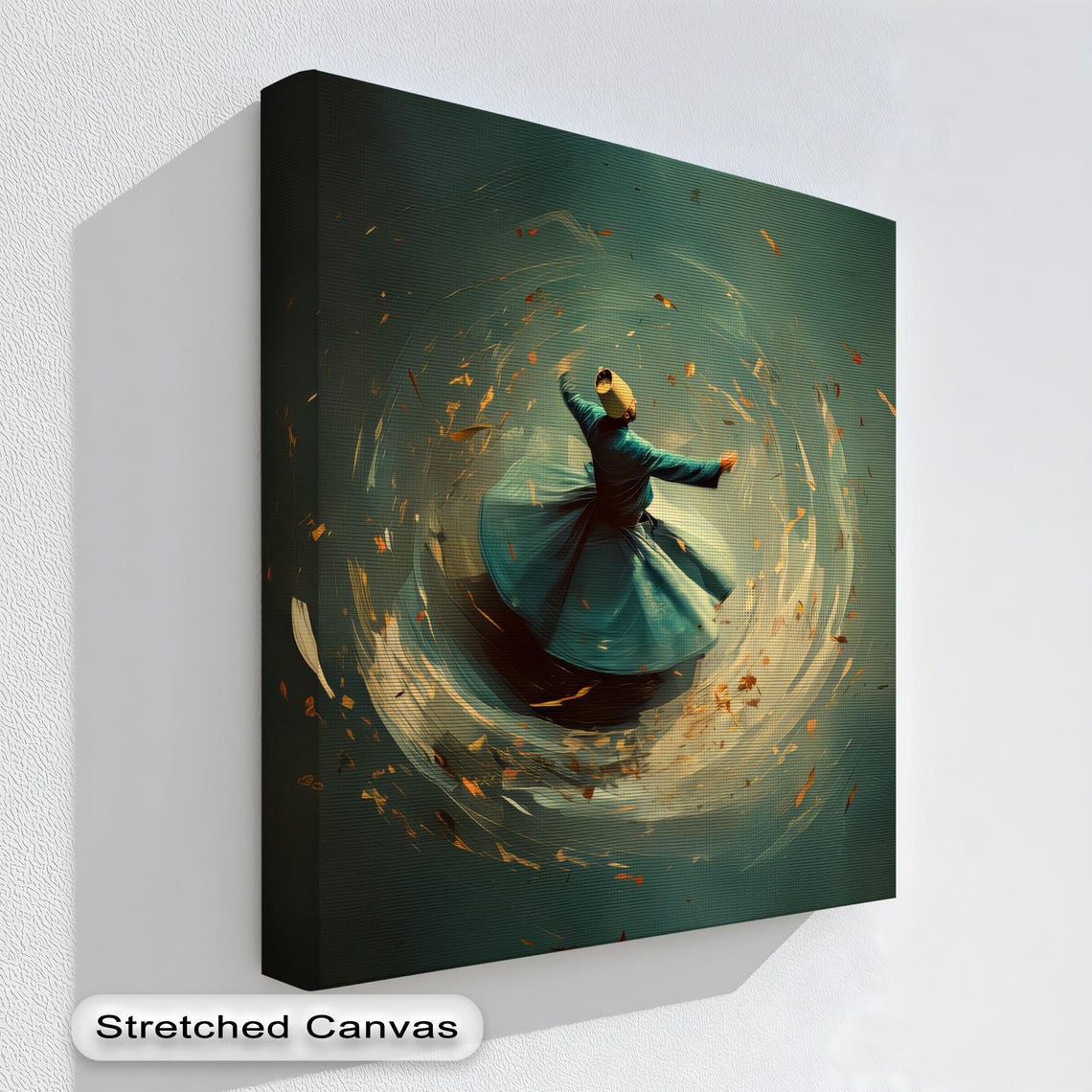 Whirling Dervish Spinning With Autumn Petals Sufi Dance Print