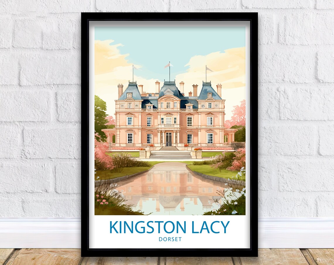 Kingston Lacy Dorset Stately Home Gardens Reflection Pool Poster
