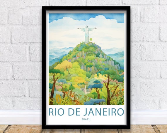 Rio De Janeiro Print Rio De Janeiro Brazil Poster Home Dcor Rio De Janeiro Brazil Wall Art Rio De Janeiro Brazil Decor Poster Brazil Art