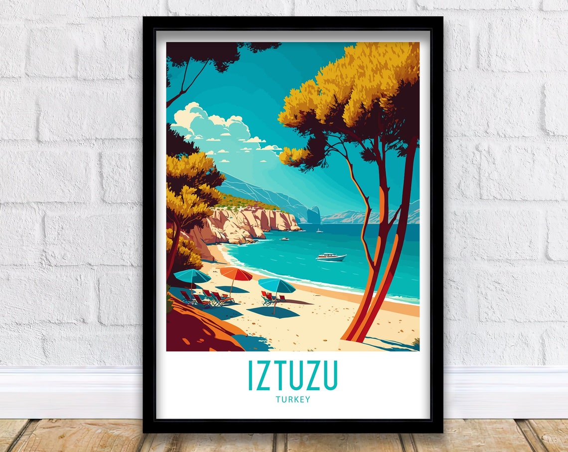 Iztuzu Travel Print Wall Art Iztuzu Turkey Travel Poster Gift Iztuzu Turkey Scenery Art Iztuzu Turkey Gift Wall Art Iztuzu Scenic Poster