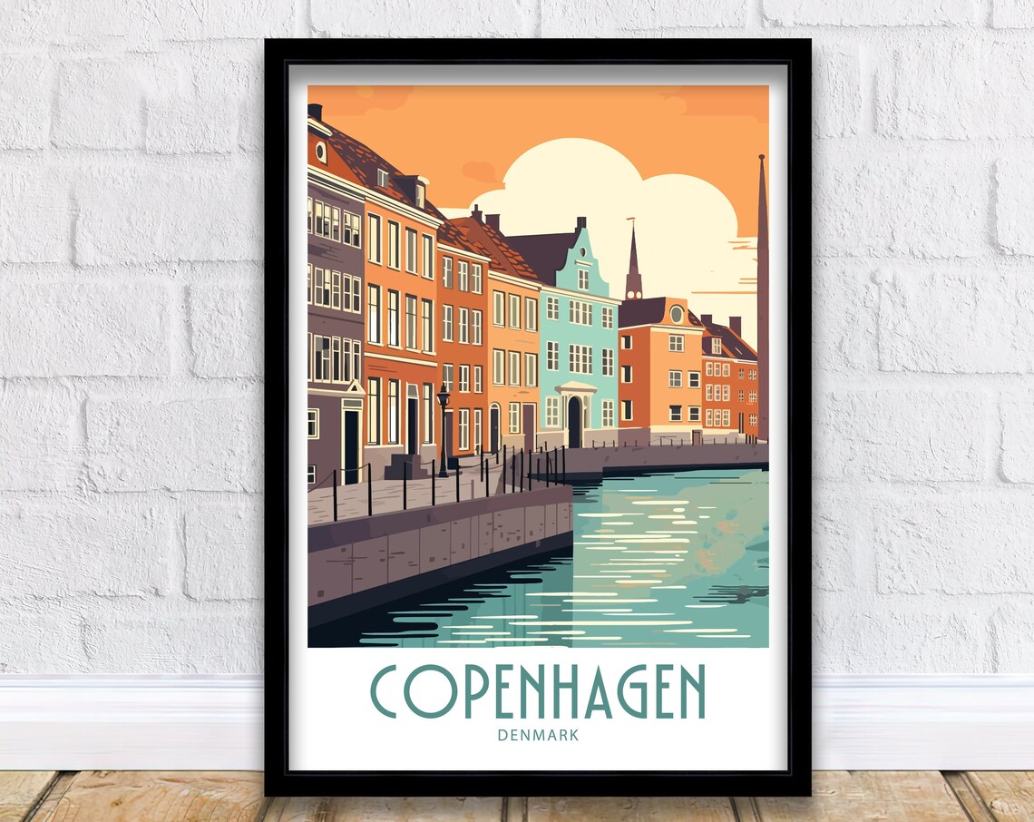 Copenhagen Denmark Gift Travel Poster