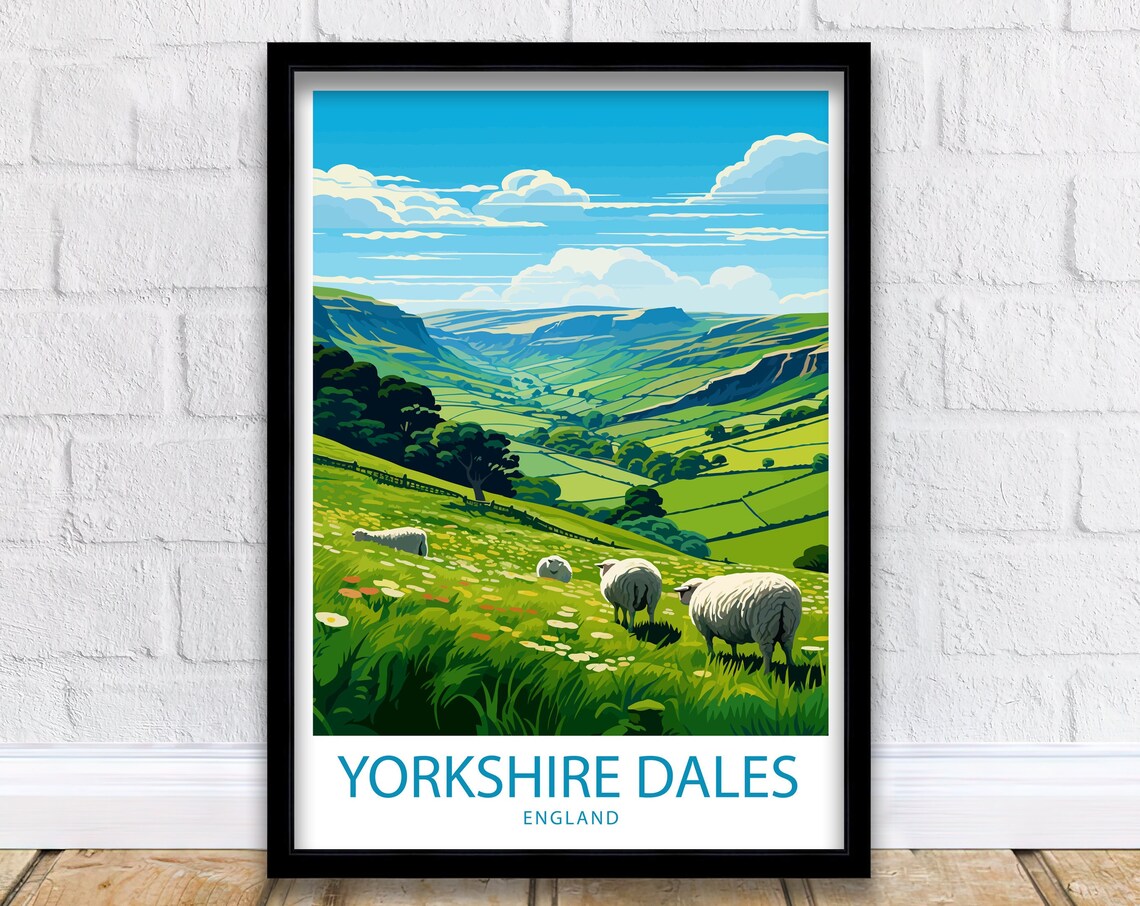 Yorkshire Dales Travel Poster, UK Wall Decor - Image 6