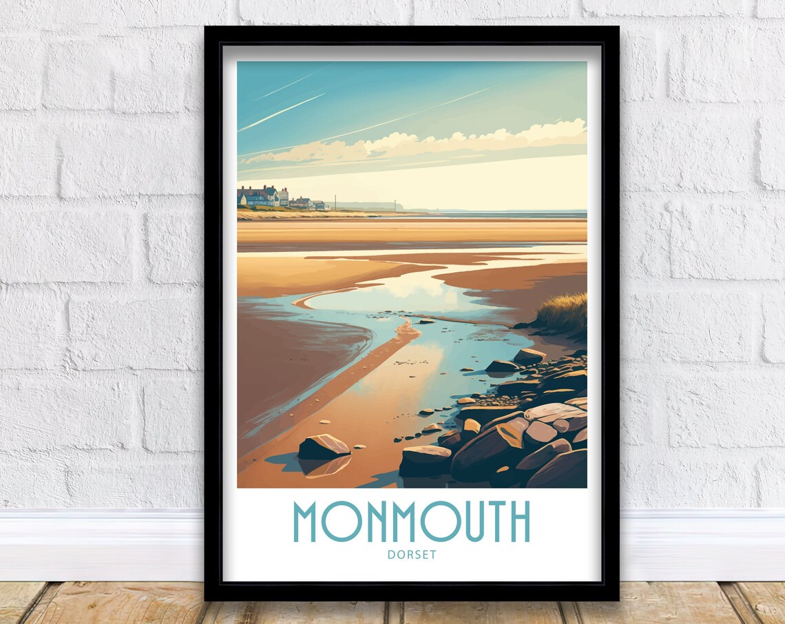 Monmouth Travel Print Monmouth Home Dcor Monmouth Dorset Art Print Monmouth Room Print Monmouth Scenic Wall Art Print For Monmouth Poster
