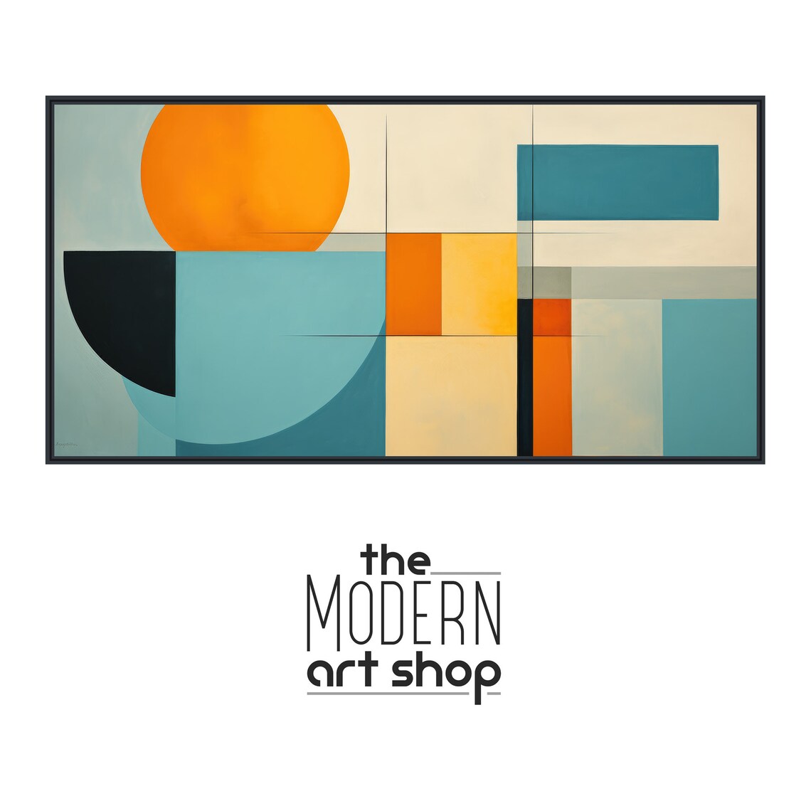 Geometric Minimal Abstract Art Print, Mid-Century Modern - Image 4