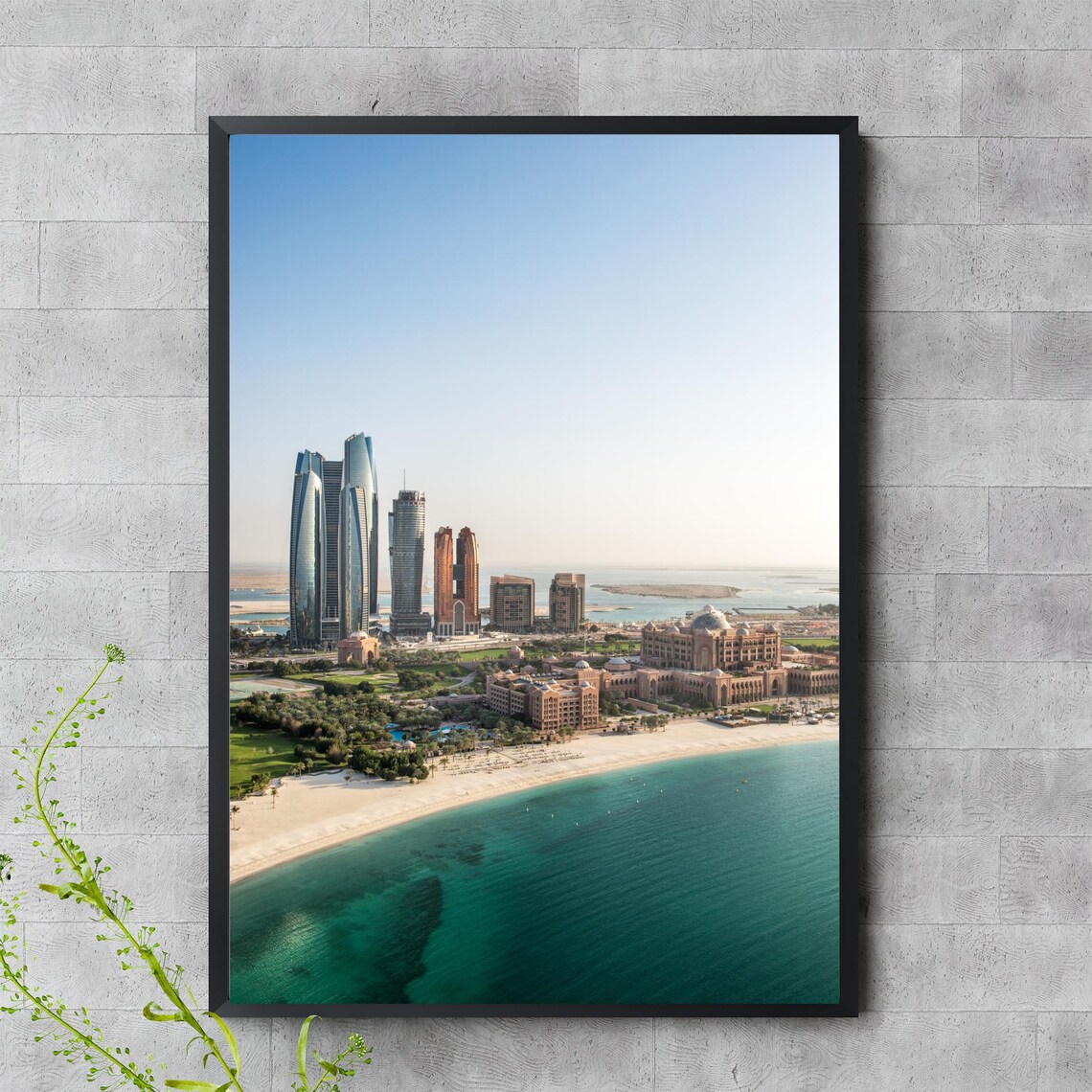 Abu Dhabi Skyline Emirates Palace Etihad Towers Luxury Cityscape Poster