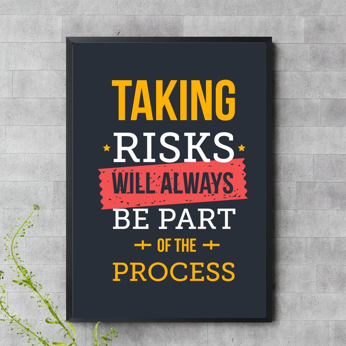 Taking Risks Will Always Be Part Of The Process Motivational Poster