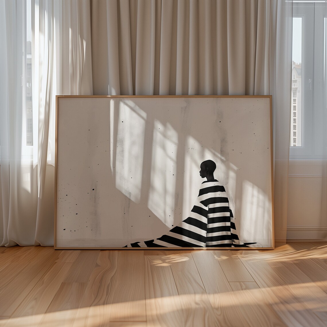 Abstract People Wall Art Print, Nordic Minimalist - Image 2