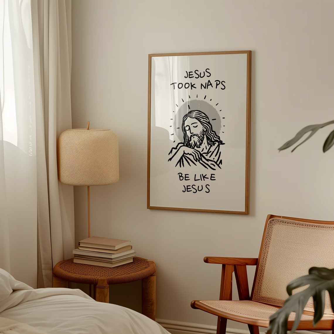Jesus Took Naps Be Like Jesus Funny Christian Inspirational Poster - Image 4