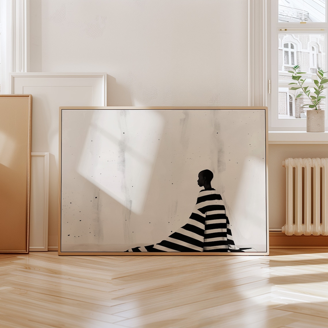 Abstract People Wall Art Print, Nordic Minimalist