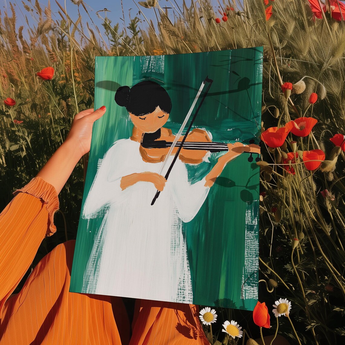 Violin Girl, Modern Music Portrait Print - Image 3