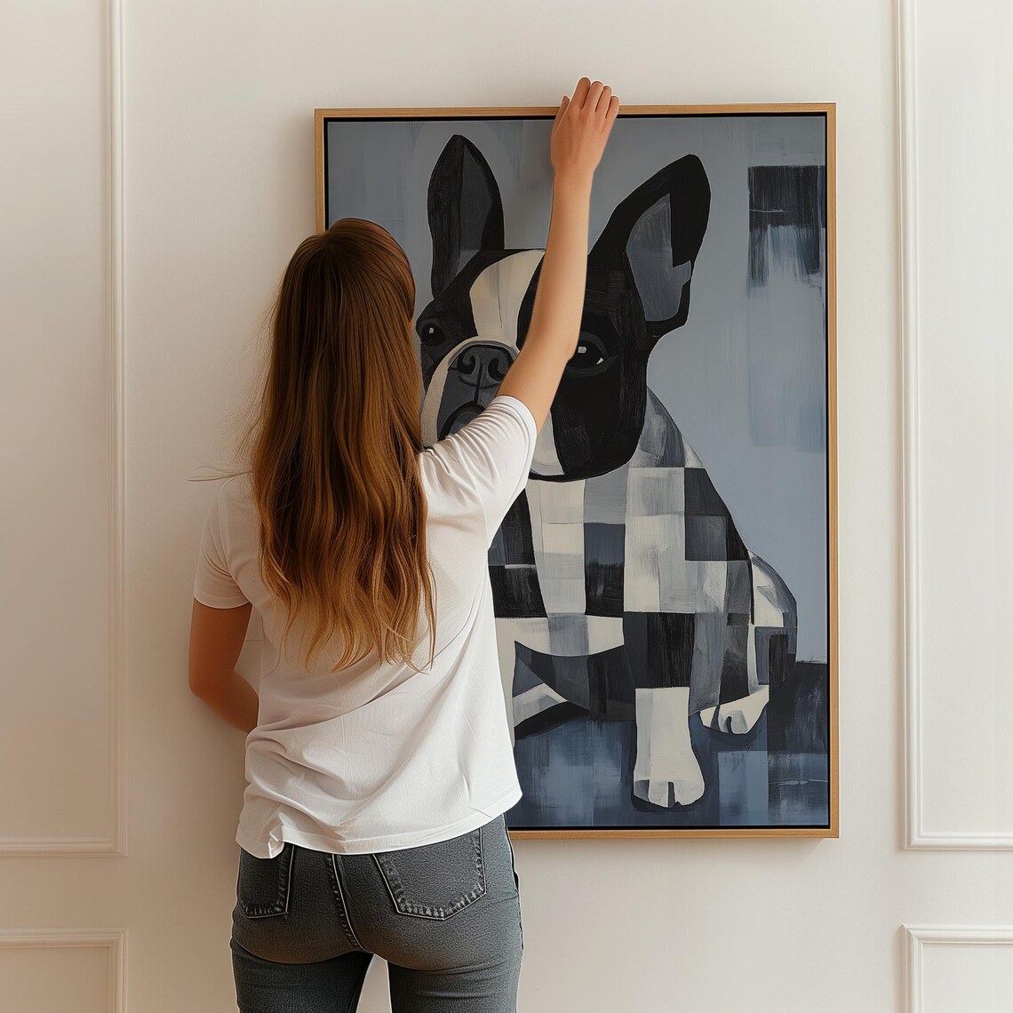 French Bulldog Abstract Portrait, Minimalist Art Print - Image 2