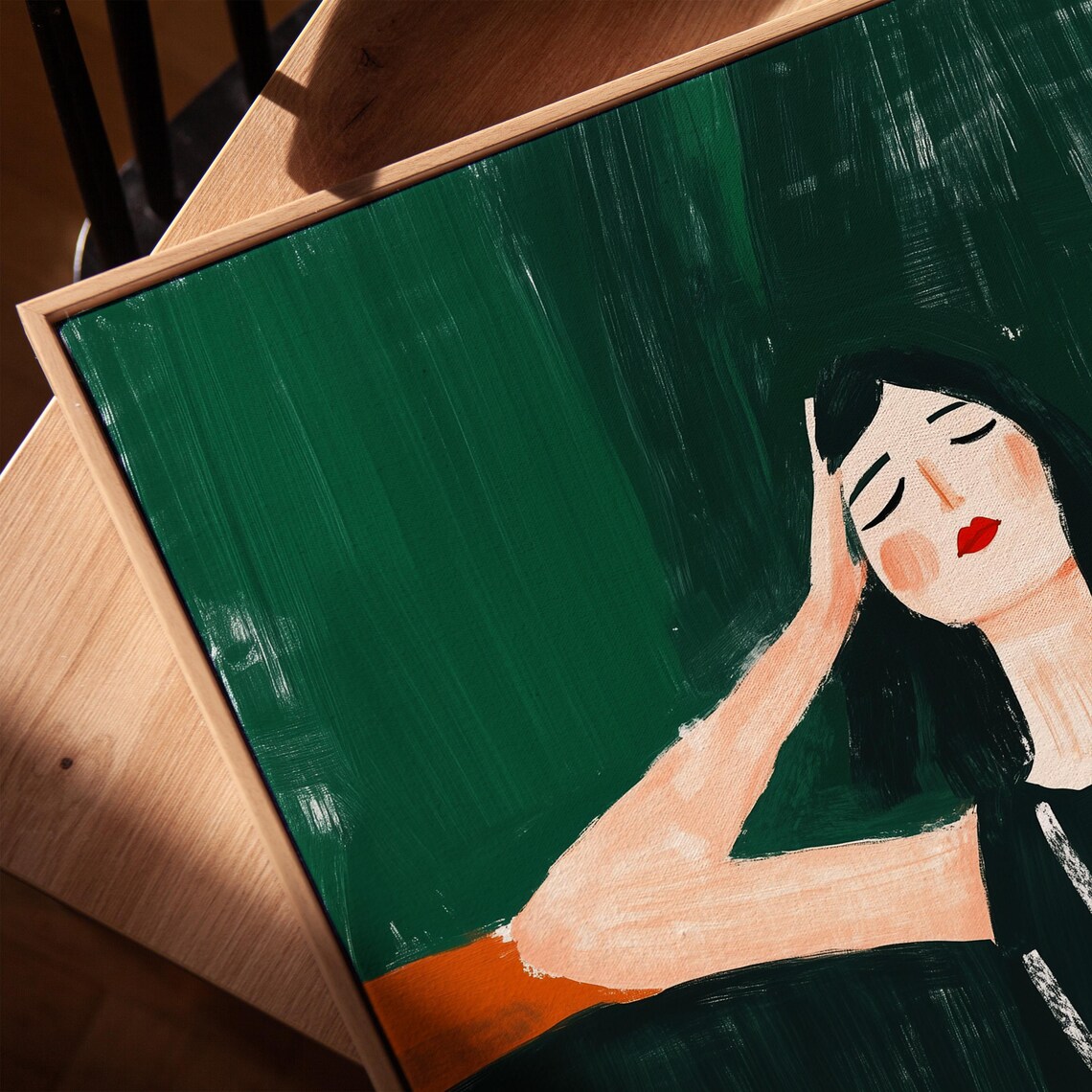 Minimalist Woman In Black Dress, Feminine Portrait - Image 2