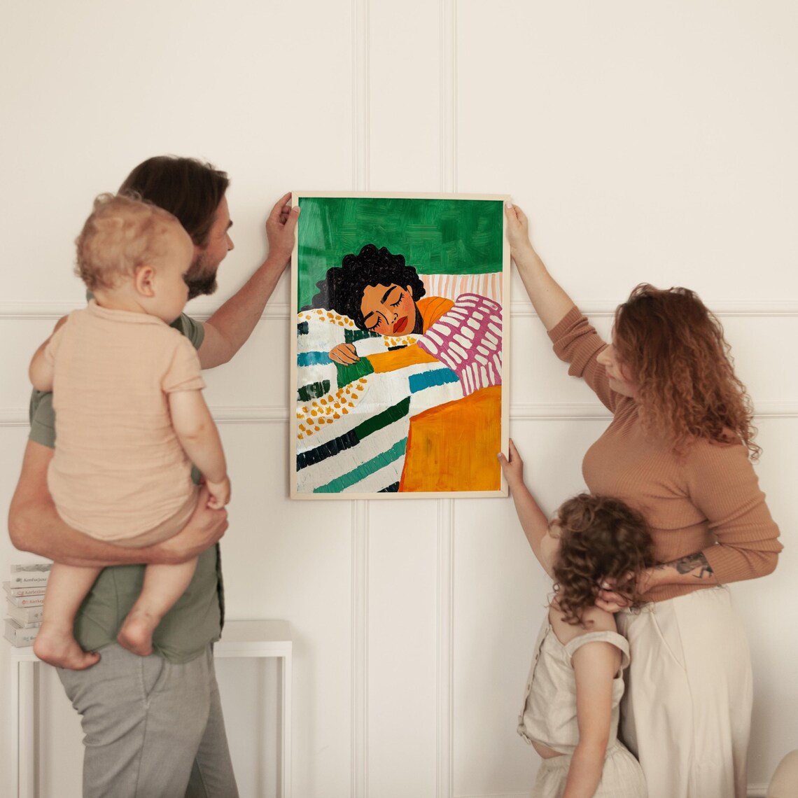 Colorful Cozy Sleep-Themed Wall Art Print - Image 2