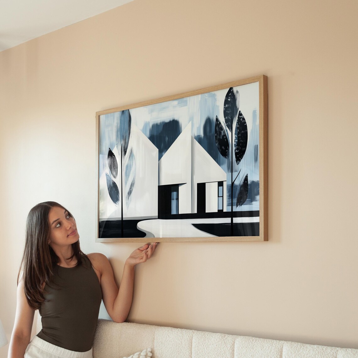 Modern Minimalist House - Abstract Trees Art Print - Image 4