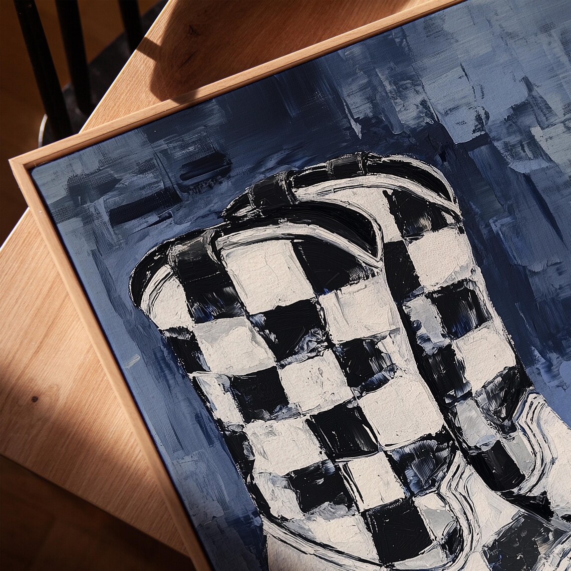 Black White Cowboy Boots Art Print, Modern Western - Image 2
