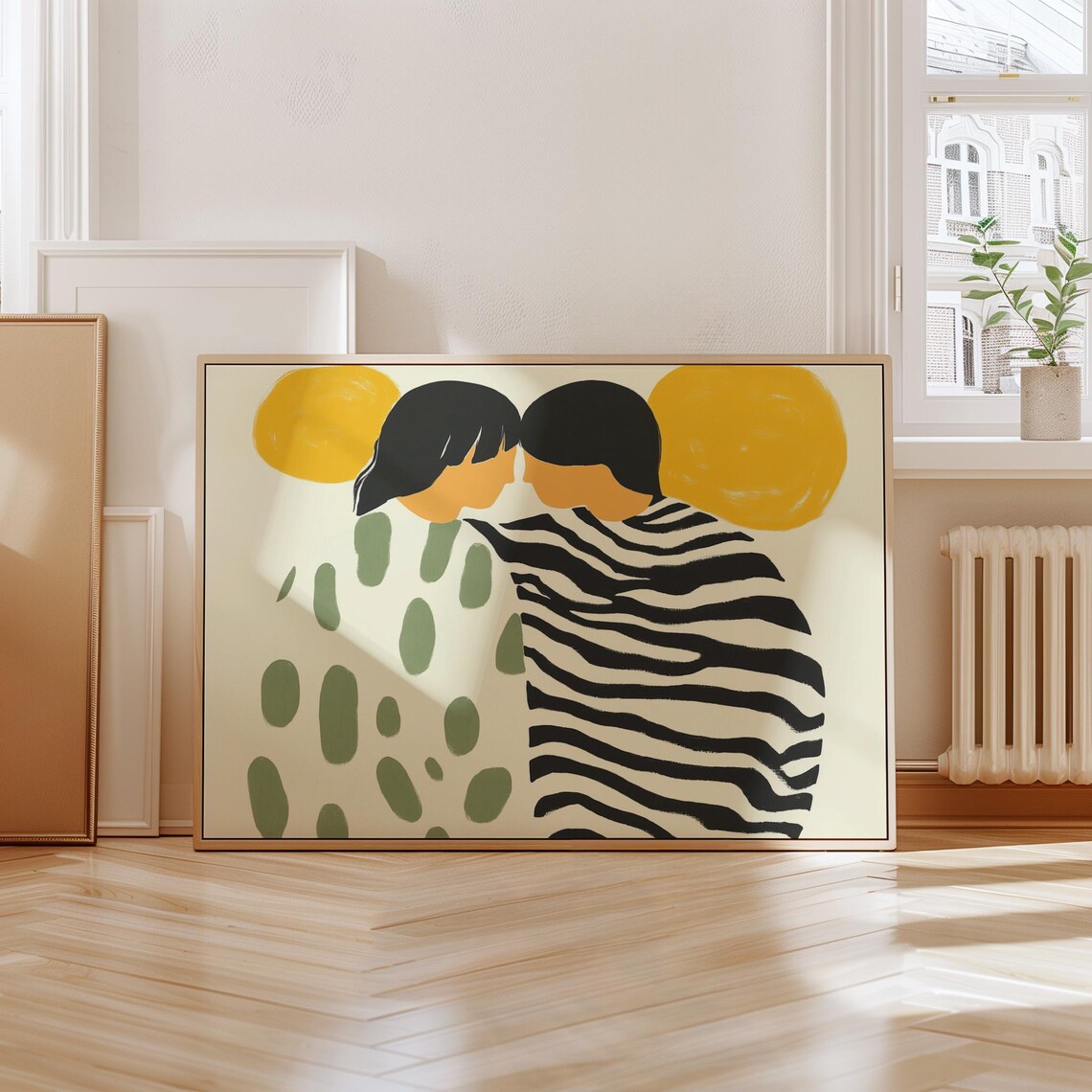 Abstract Couple Zebra Print, Minimalist Art Print - Image 5