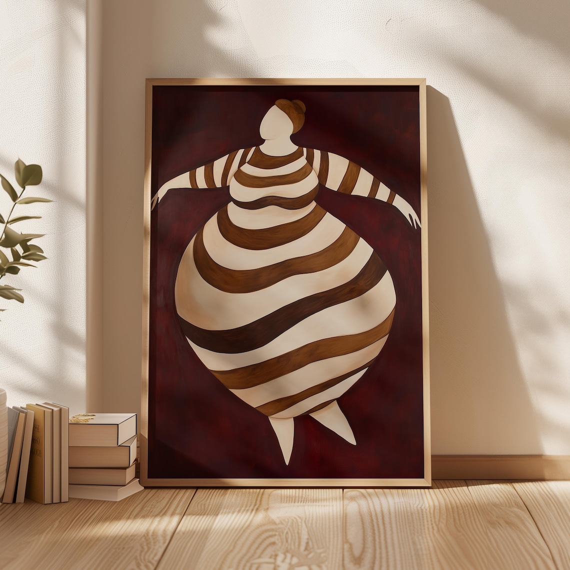 Curvy Woman Print, Minimalist Body Positive Art