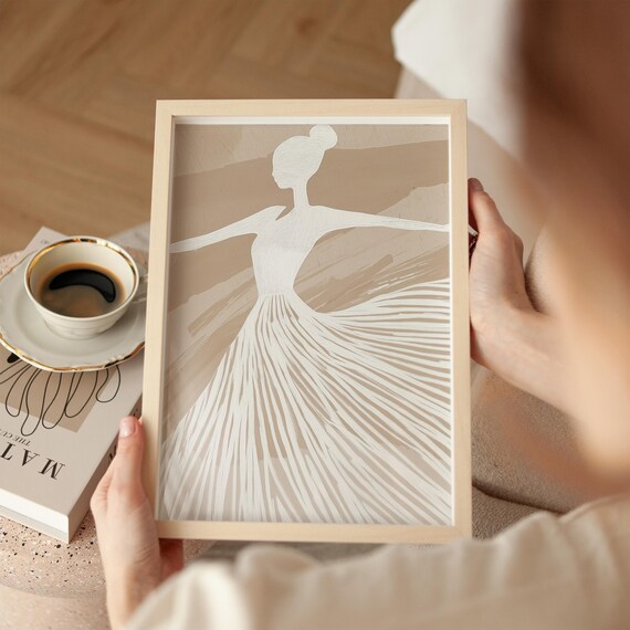 Elegant Ballerina Minimalist Dance Art Print