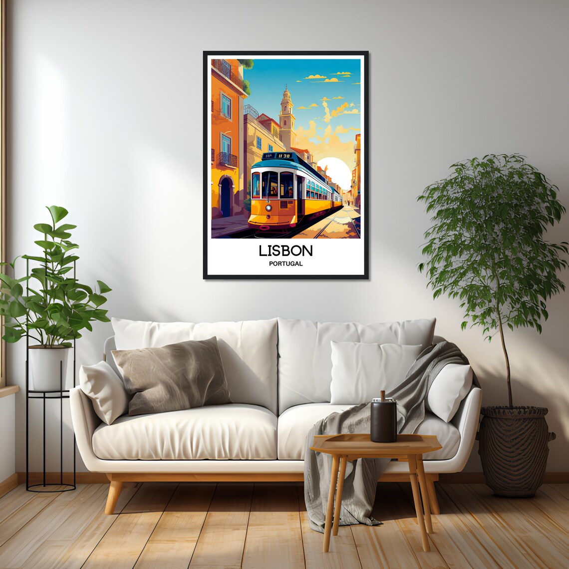 Lisbon Travel Print Lisbon Poster Portuguese Art Print Portugal Lover Gift Wall Hanging Art Home Decor Lisbon City Illustration - Image 2