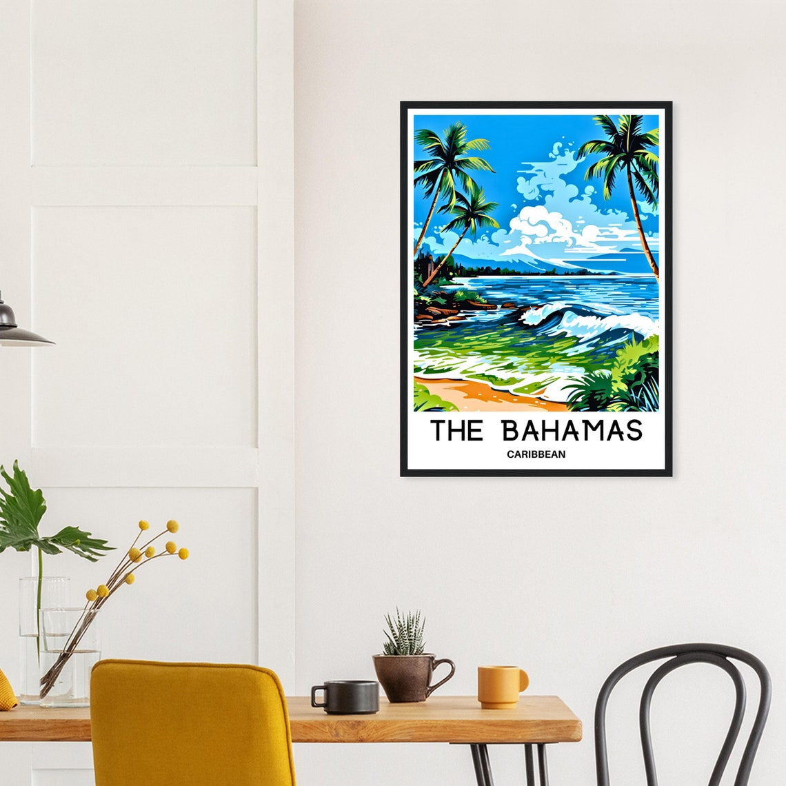 The Bahamas Caribbean Waves Palm Beach Surf Break Travel Poster - Image 2