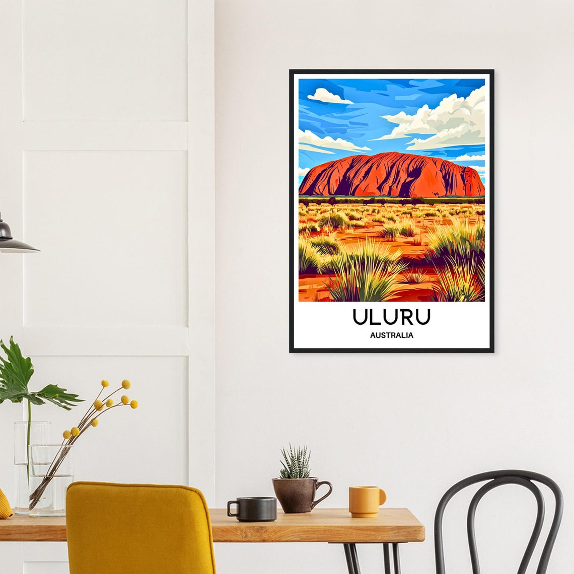 Uluru Australia Red Sandstone Monolith Desert Spinifex Sunset Poster - Image 3