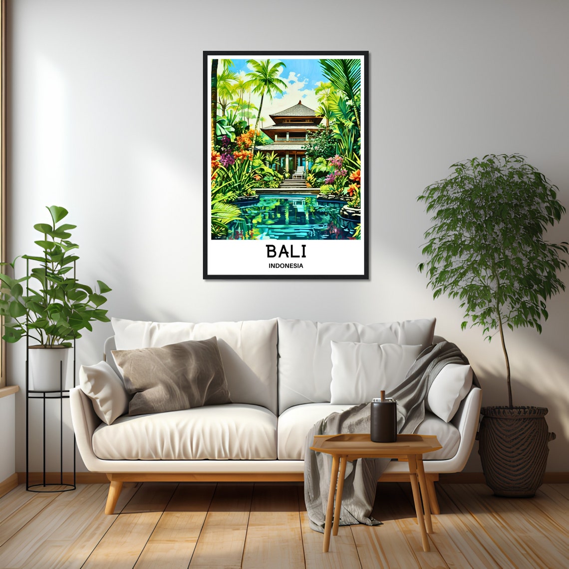 Bali Indonesia Lush Tropical Villa Pool Garden Travel Poster - Image 2