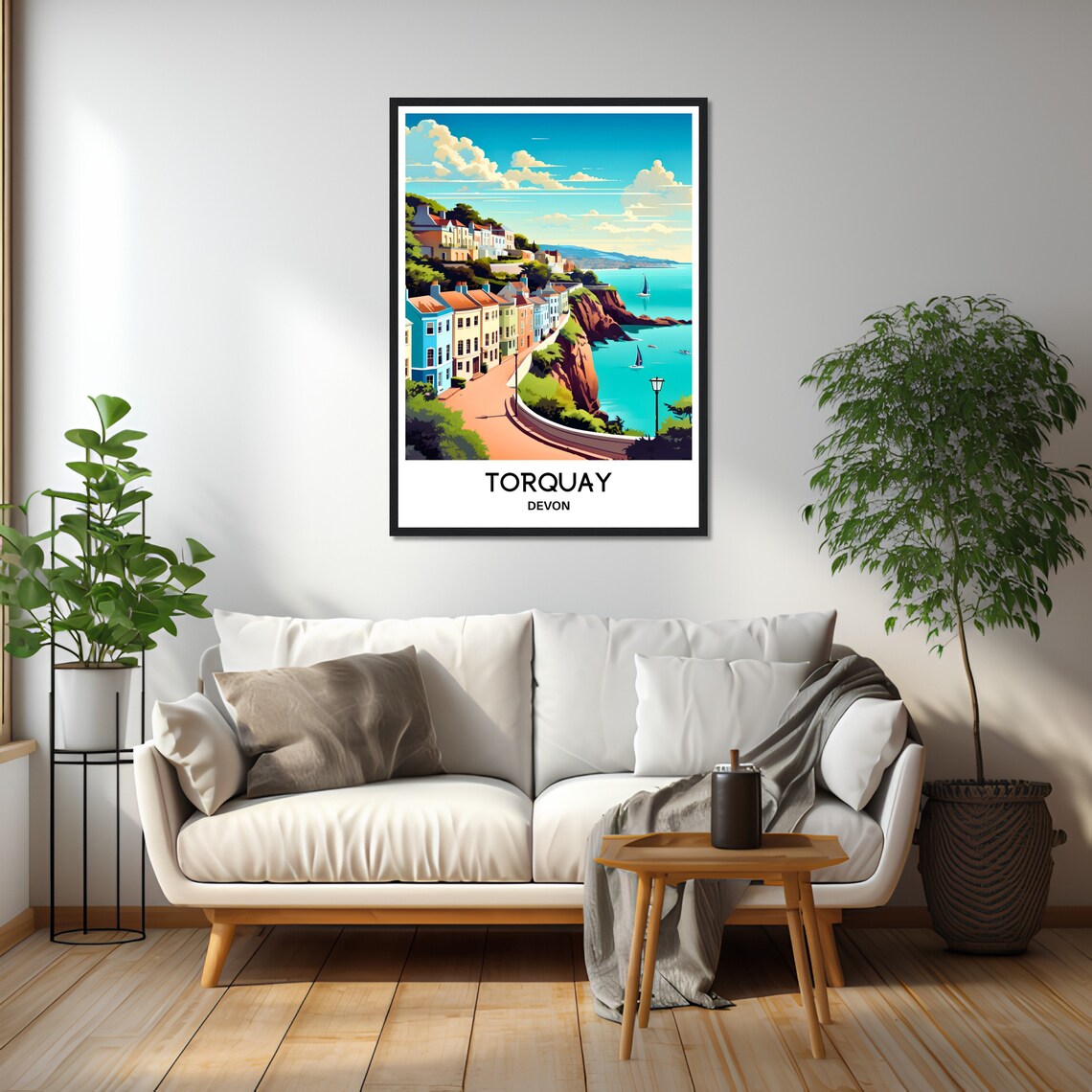 Torquay Travel Poster, Devon England Art Print - Image 2