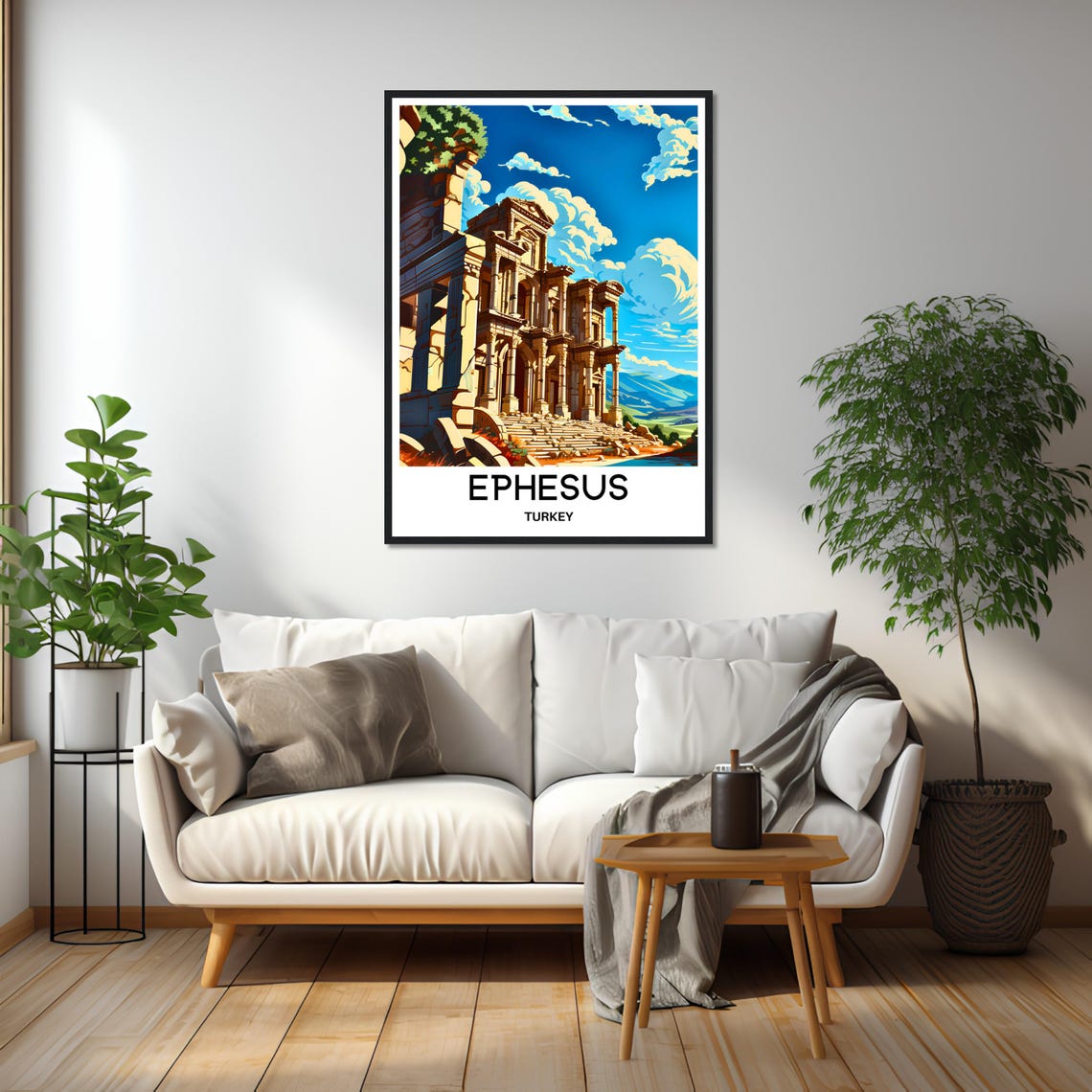 Ephesus Turkey Ancient Library of Celsus Ruins Landmark Poster - Image 2