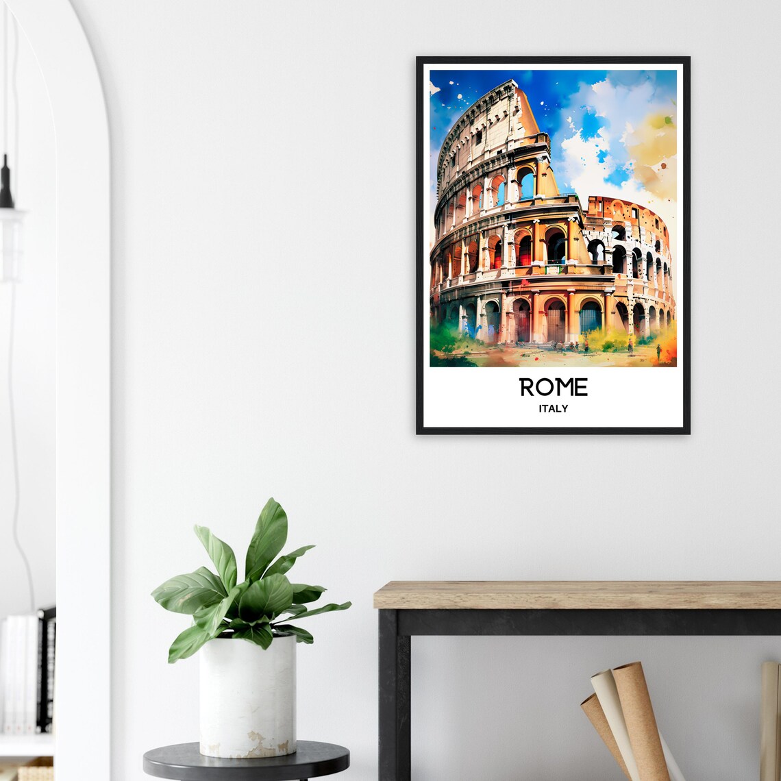 Rome Watercolor Travel Poster, Italian Art Print - Image 2